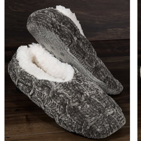 Fleece lined Chenille slippers PINK - Picture 2 of 8